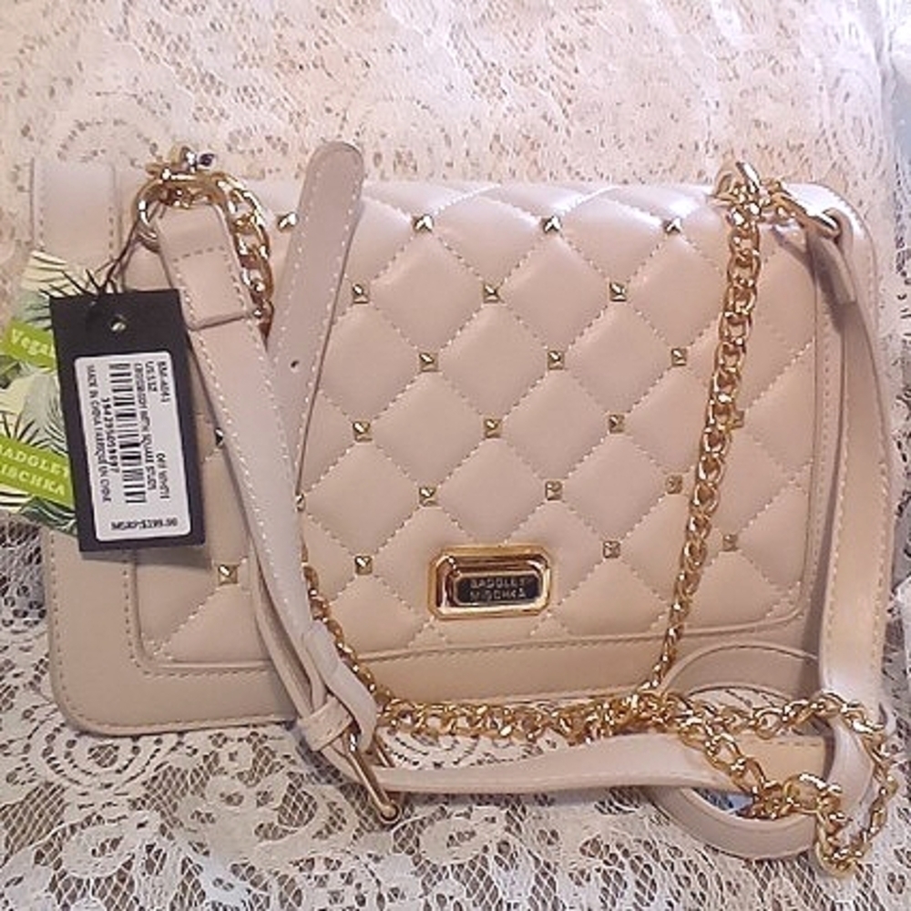BADGLEY MISCHKA❤️Long Shoulder or Cross Body Adjustable Strap & Chain NWT - Picture 11 of 11